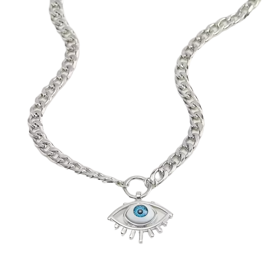 Lash Evil Eyes Pendant Chain Necklace