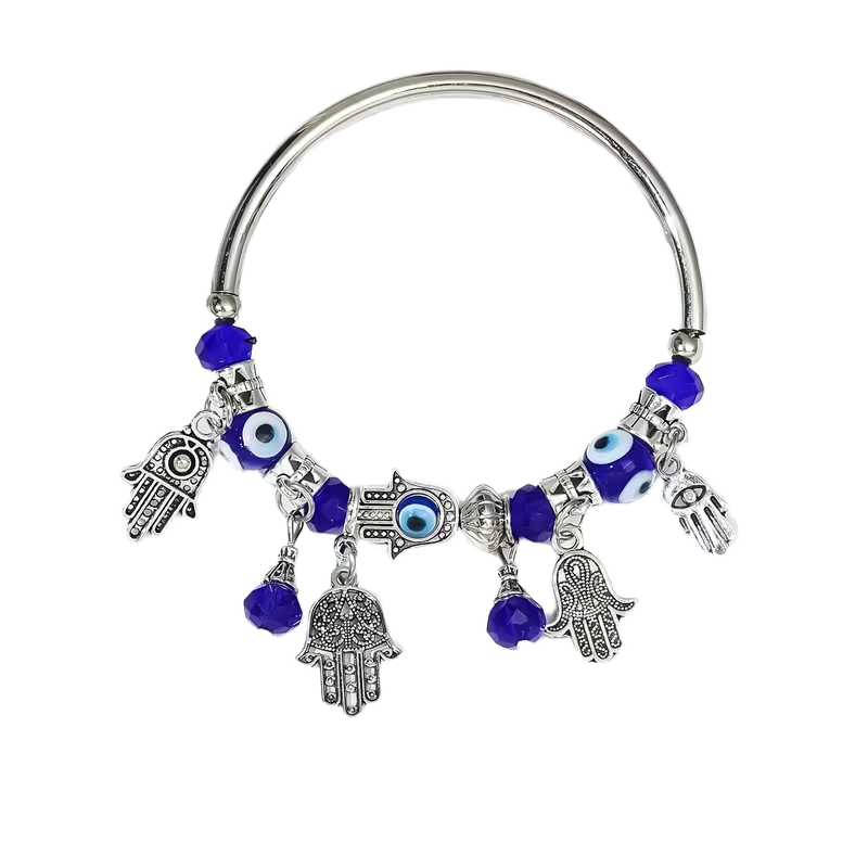Hamsa Hand & Evil Eye Beaded Bracelet