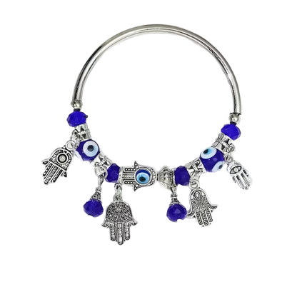 Hamsa Hand & Evil Eye Beaded Bracelet
