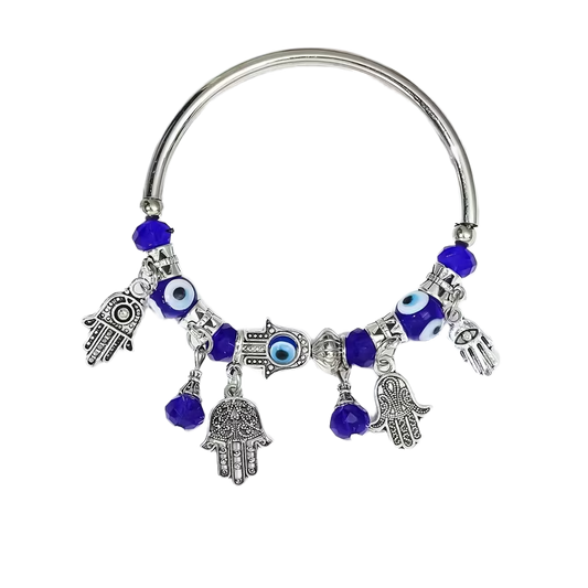 Hamsa Hand & Evil Eye Beaded Bracelet