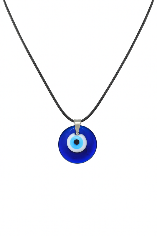 Royal Blue Evil Eye Pendant Necklace