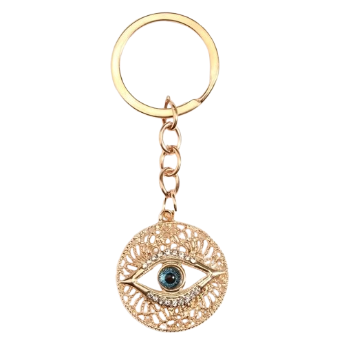 Golden Evil Eye Pendant Keychain